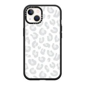 Casetify Silver Gray Leopard Print Apple iPhone 13 case